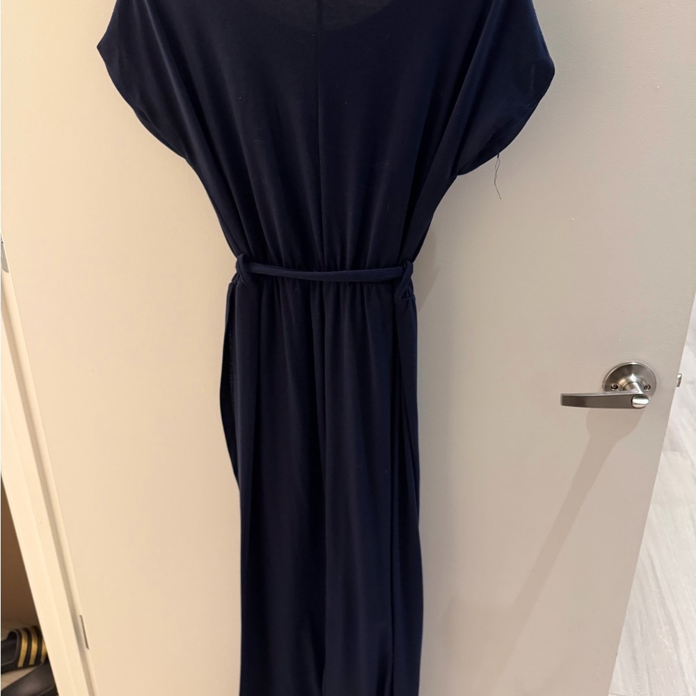 Cotton Navy Blue Dress